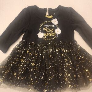 Baby Starters Black and Gold New Year Dress